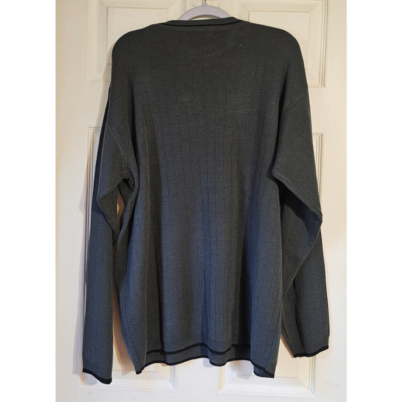 NWT A. Adams & Spire Men’s L Gray Crewneck Sweater Rib Knit Pullover Classic - Picture 2 of 9